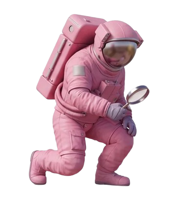 Astronauta z lupą